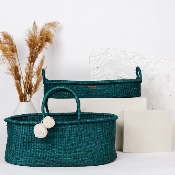 Handwoven African Baby Moses Basket Plum+Sparrow