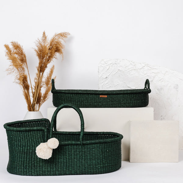 Field Green African Moses Basket Plum+Sparrow