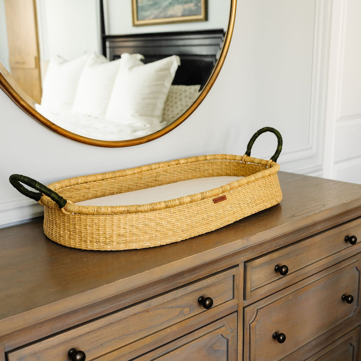 Moss Green Vegan Handle<br>Changing Basket