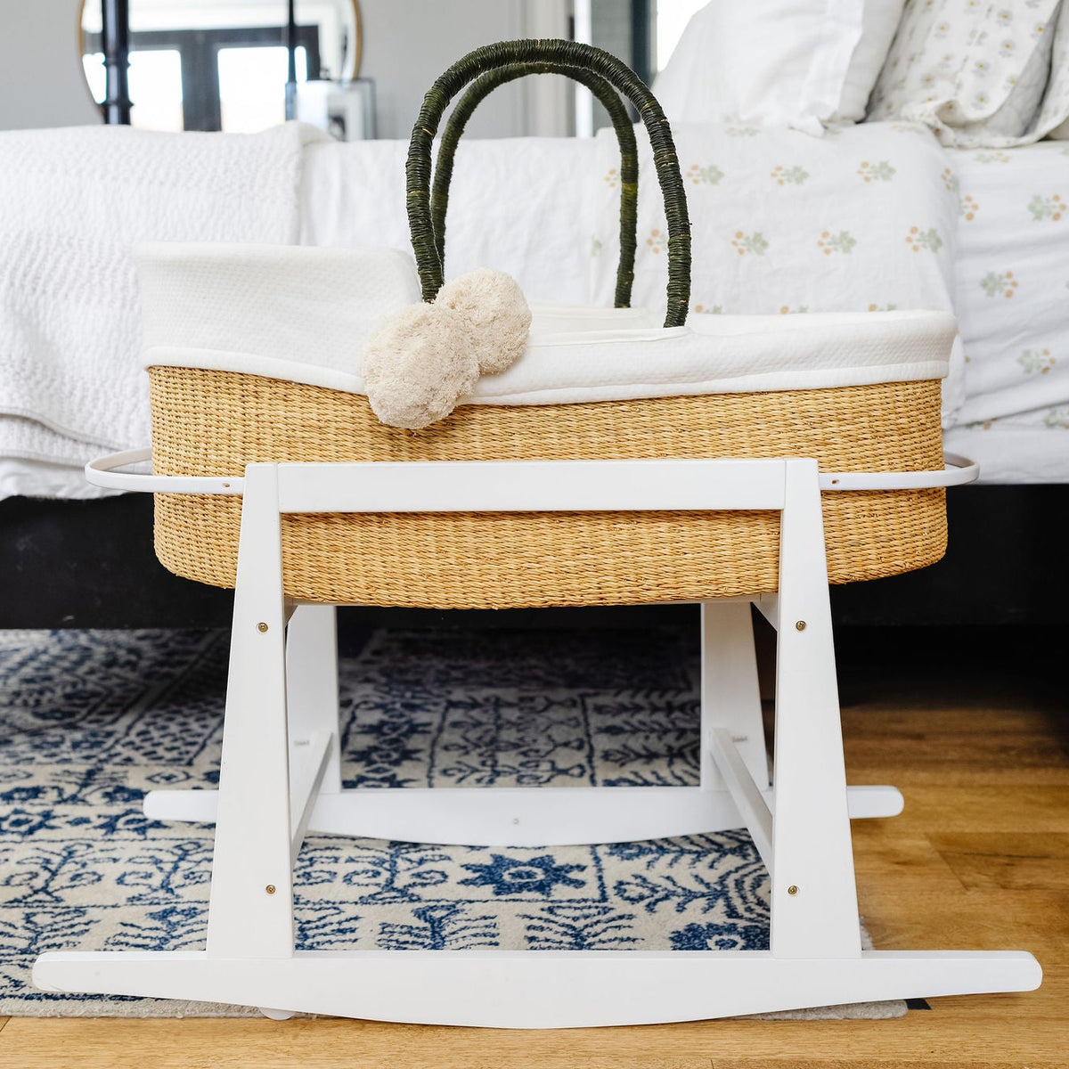 Moss Green Vegan Handle<br>Moses Basket
