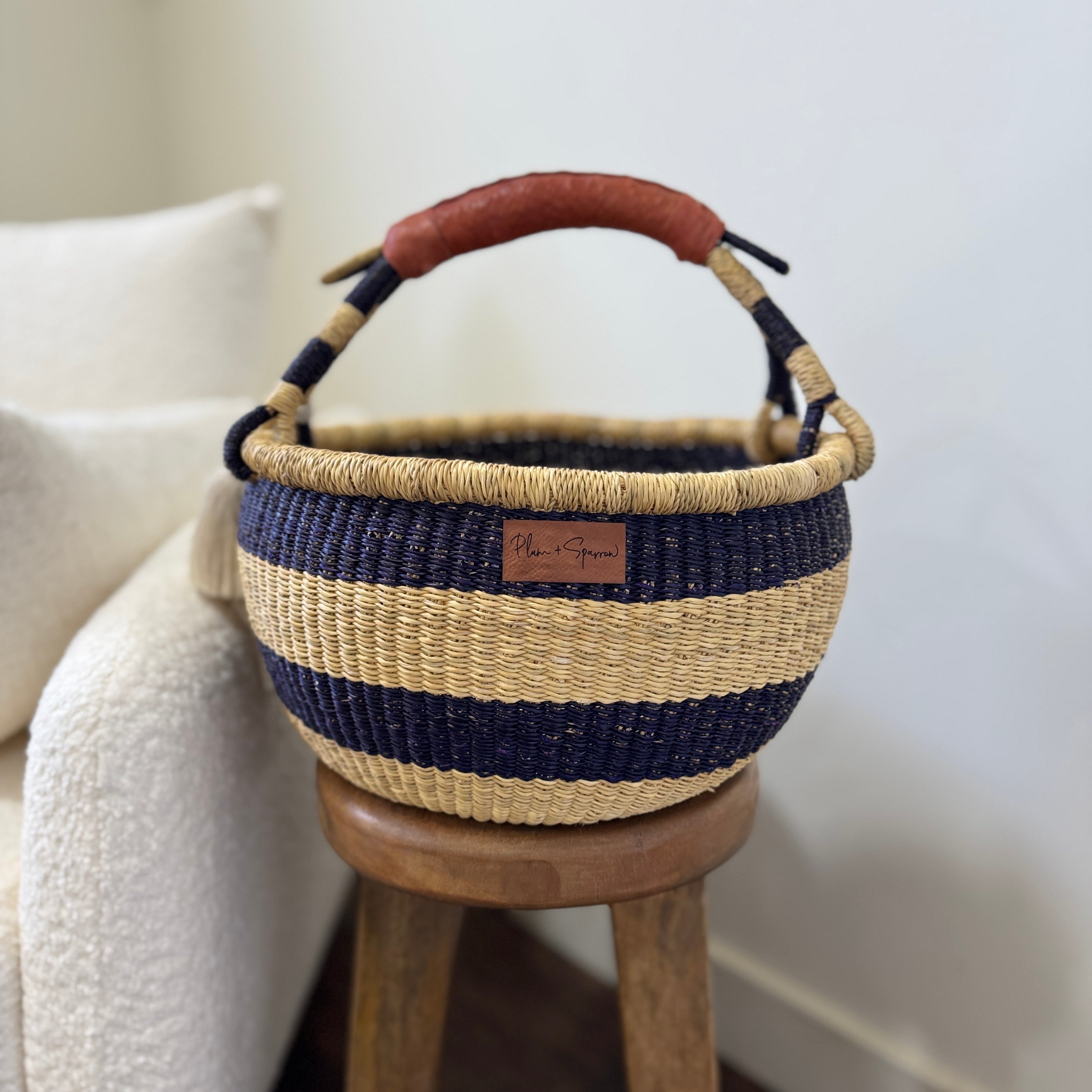 Small Stripe Market Basket