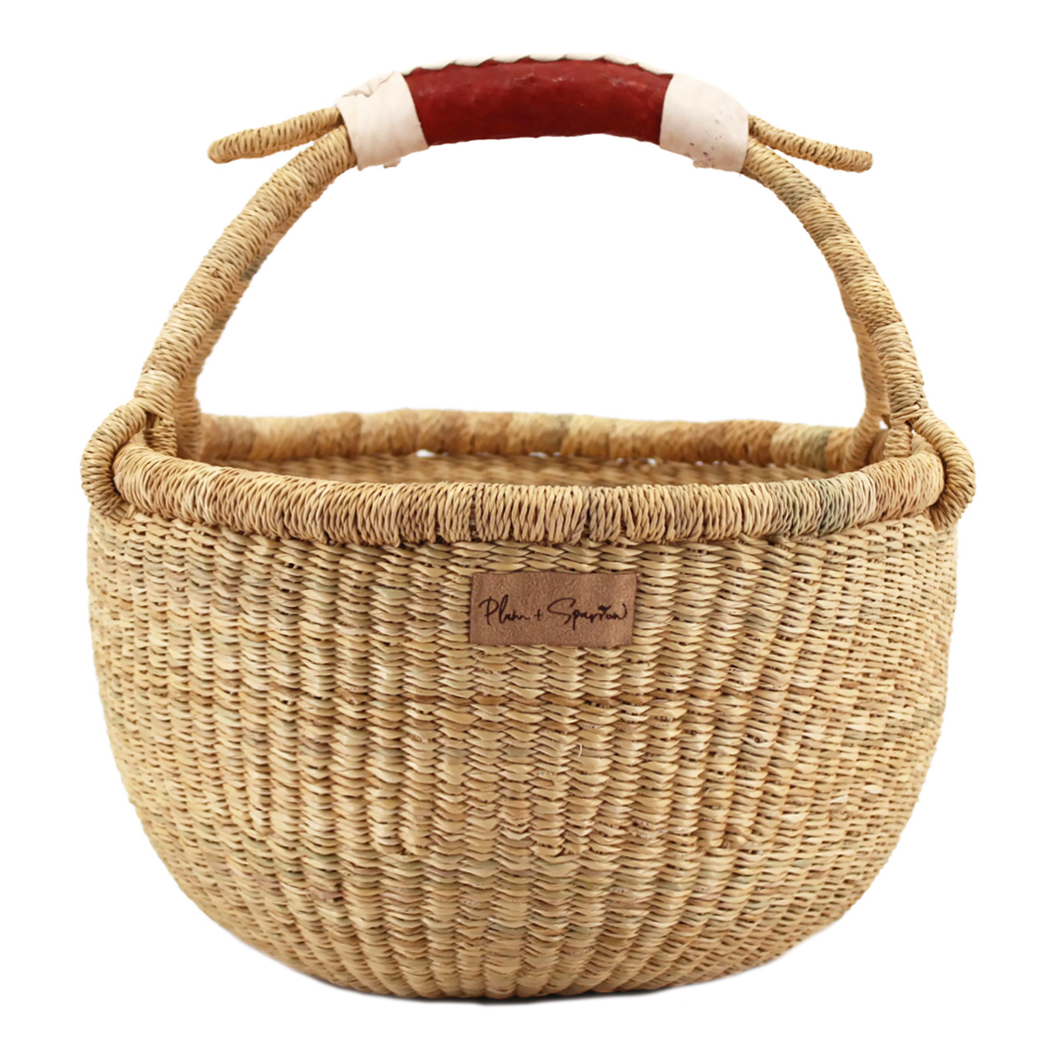Cognac + Cream Handle<br>Medium Market Basket