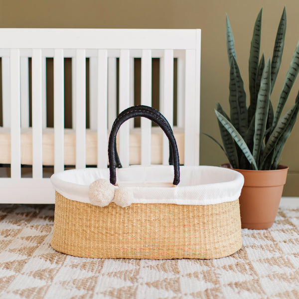 Handwoven African Baby Moses Basket Plum+Sparrow