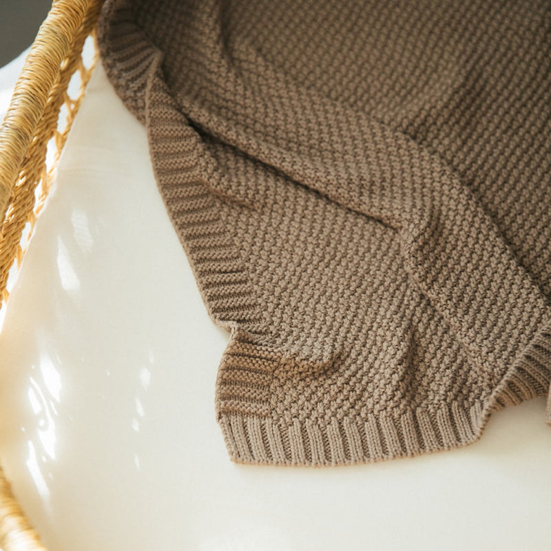 Knitted Blanket<br>Pewter