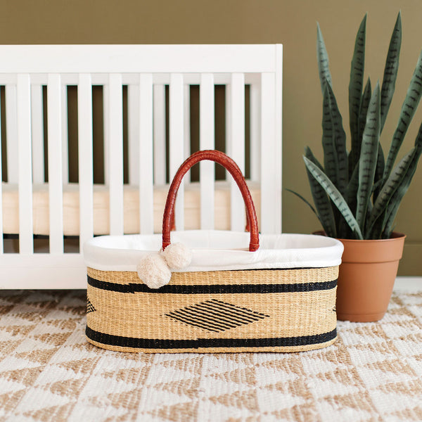 Meadow<br>Signature Collection<br>No Hood<br>African Moses Basket<br>discontinued design