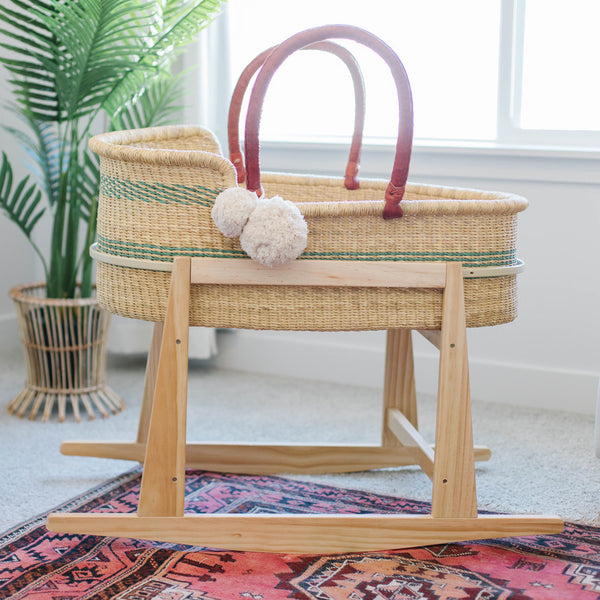 SeabrookAfrican Moses Basket Plum+Sparrow