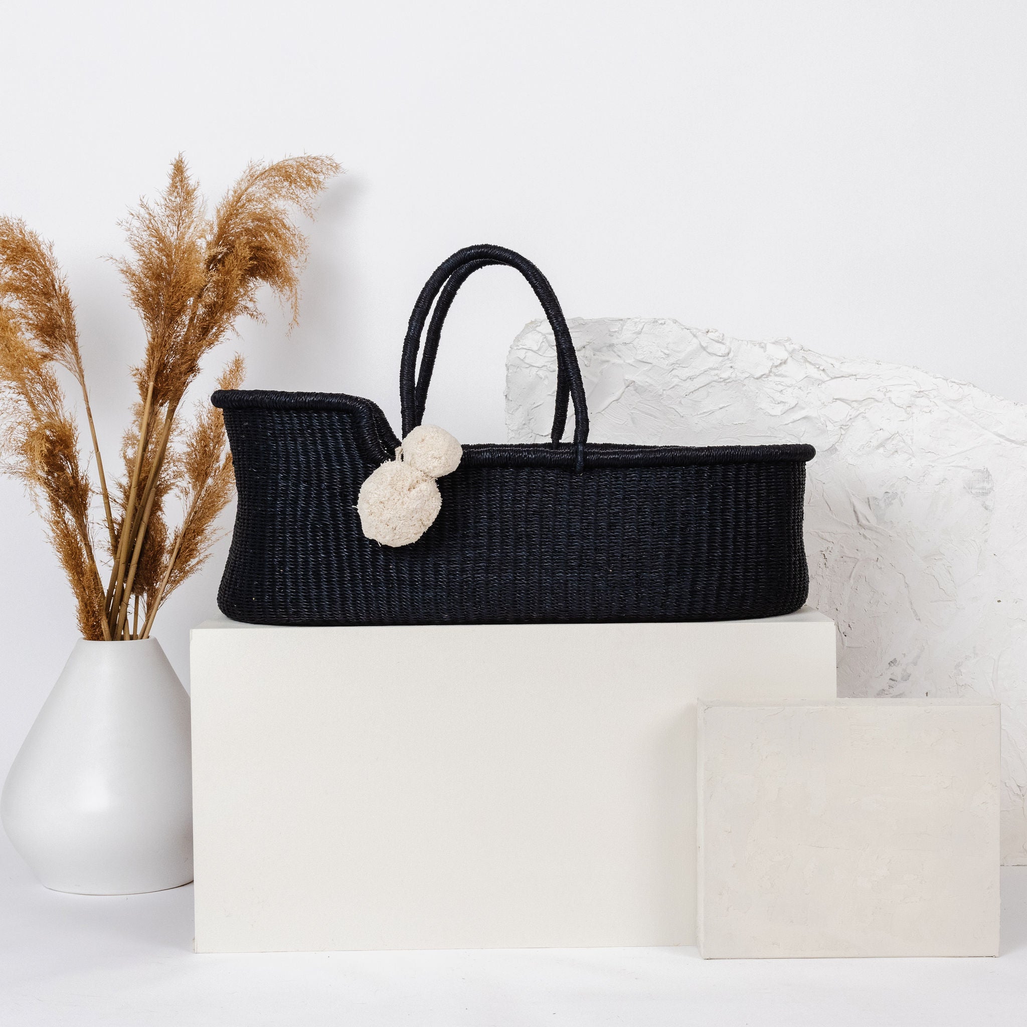 Black SkyPerfectly Imperfect African Moses Basket Plum+Sparrow