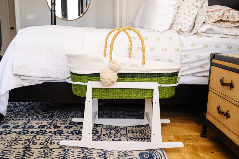 Green Two Tone<br>African Moses Basket