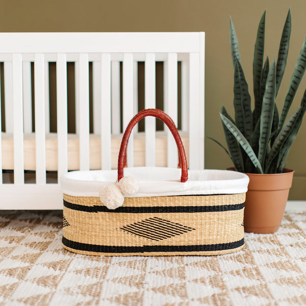 Meadow <br>Perfectly Imperfect<br> African Moses Basket<br>no hood<br>