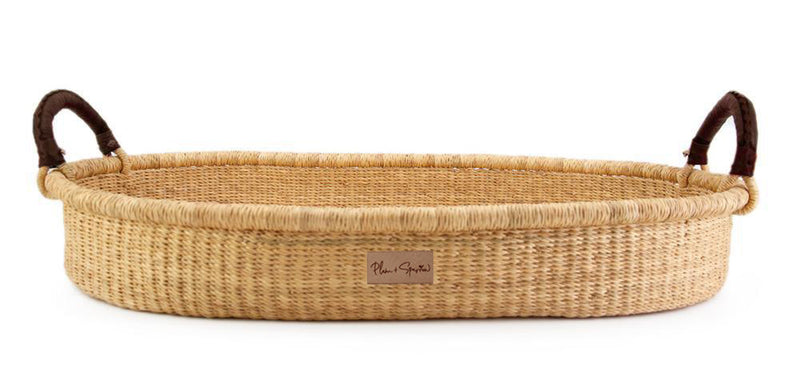 Wheatgrass<br>Changing Basket<br>Brown Handle
