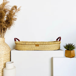 Wheatgrass<br>Changing Basket<br>Cognac Handle