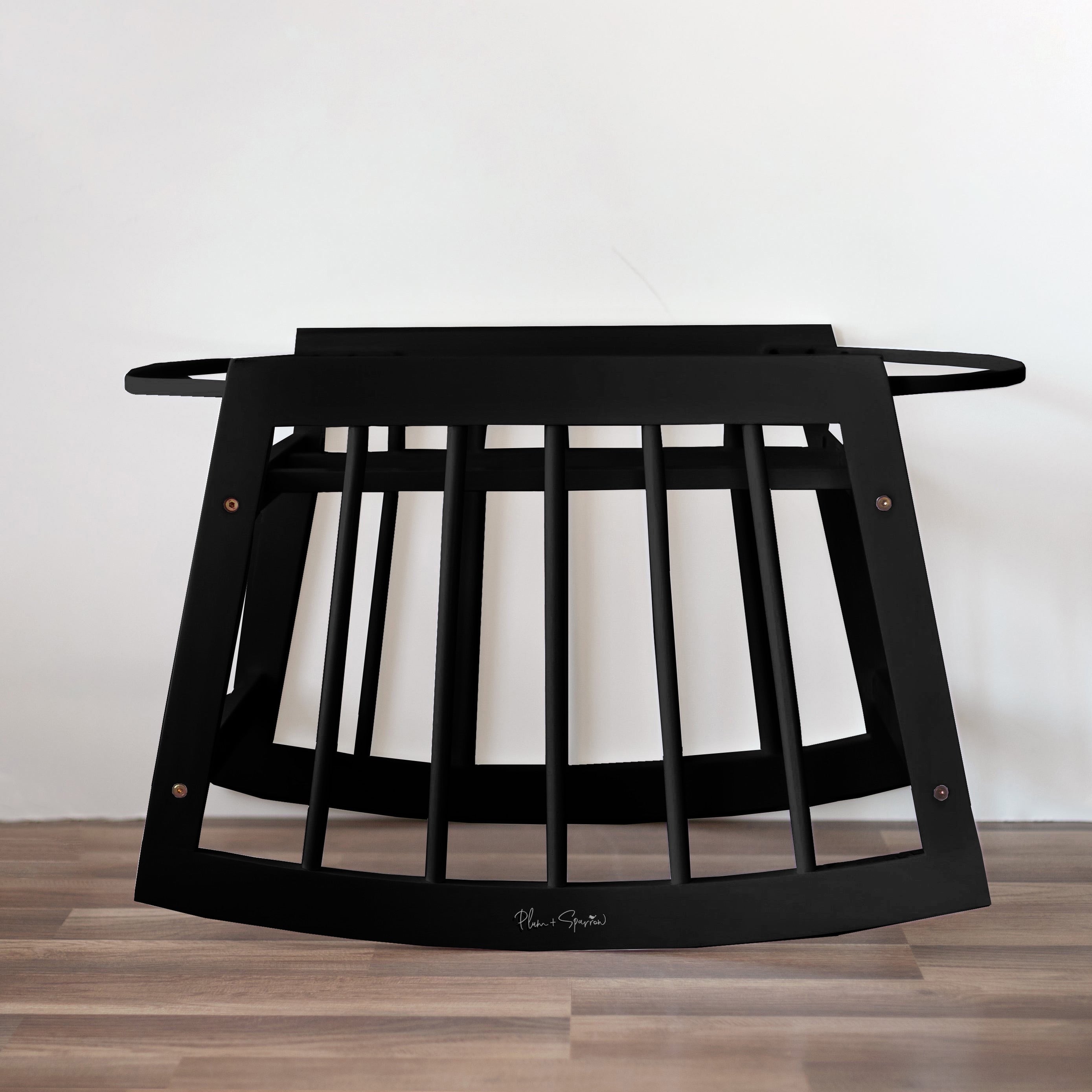 Modern Rocking<br> Moses Bassinet Stand<br> with brake<br>Black