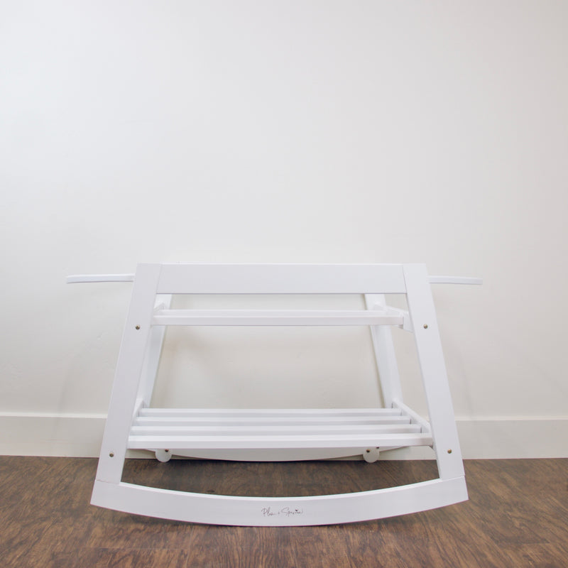 Classic Rocking Moses Bassinet Stand<br>with brake<br>White