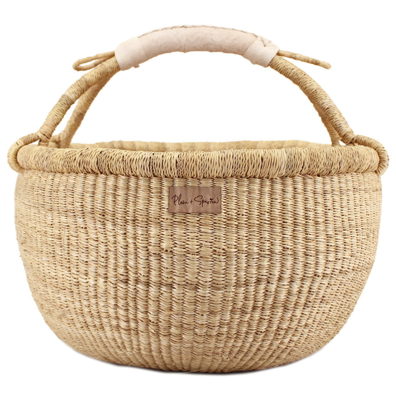 Natural<br>Cream Handle<br>Large Market Basket