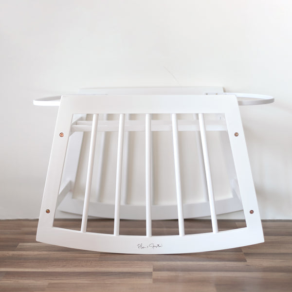 Modern Rocking<br> Moses Bassinet Stand<br>with brake<br>White